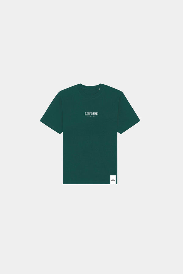 ELEVATED ART INSPIRED TEXT T-SHIRT GREEN