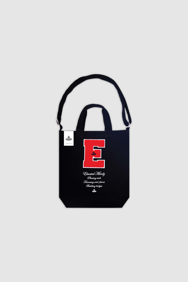 THE ELEVATED VARSITY CHENILE TOTE BAG.